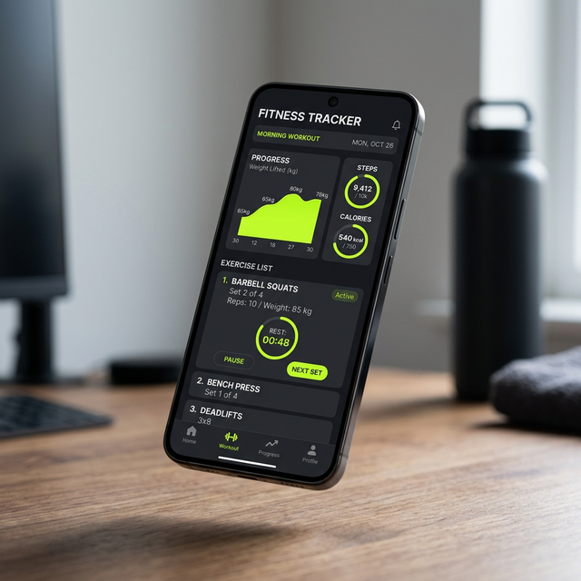 Интерфейс JEFIT PRO — отслеживание тренировок
